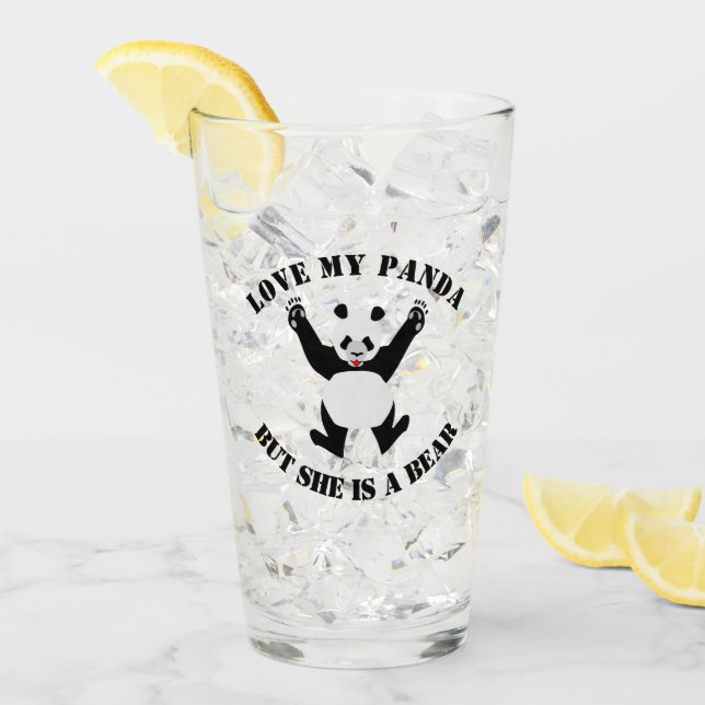 Liebe Mein Panda, aber sie ist ein Bär Glas (Vorderseite Ice)