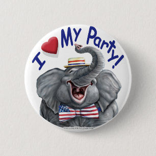 Liebe mein Party-Knopf Button