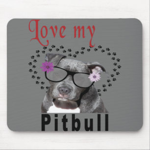 Liebe mein Pitbull Mousepad