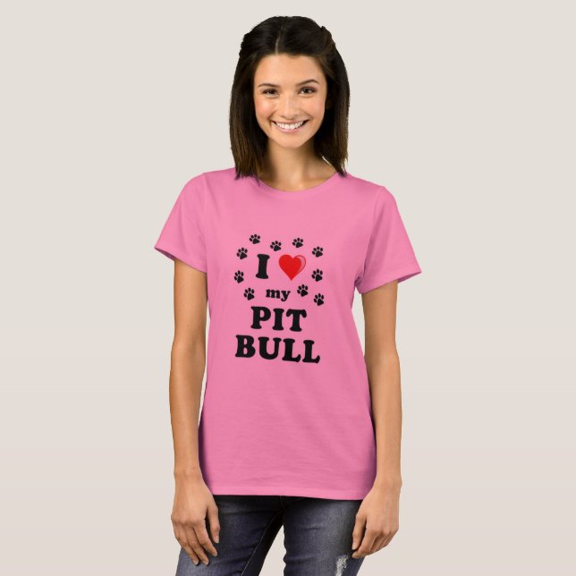 Liebe Mein Pittbull T-Shirt (Vorne ganz)