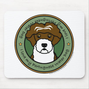 Liebe mein portugiesischer Wasser-Hund Mousepad