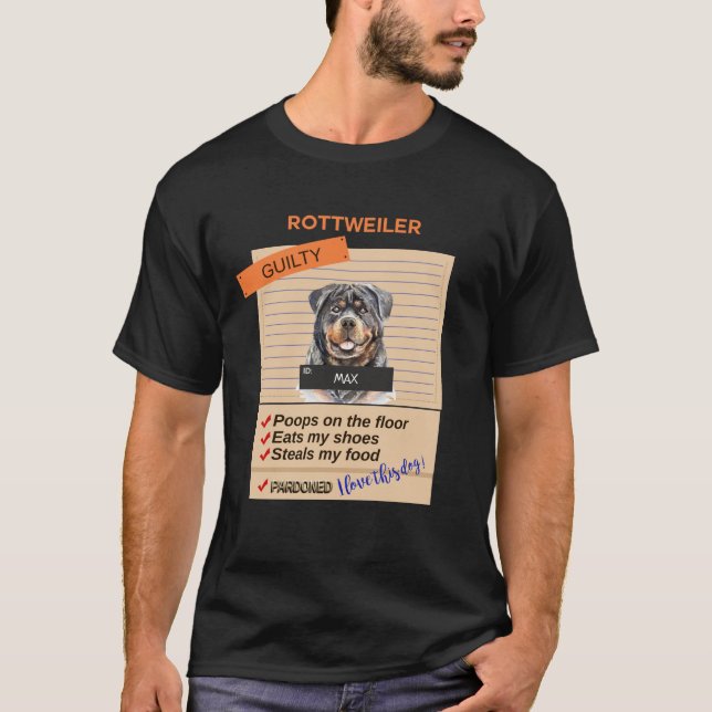 Liebe Mein Rottweiler trotz schlechter Gewohnheite T-Shirt (Vorderseite)
