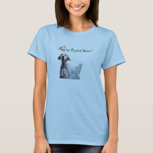 Liebe mein T - Shirt des englischen Setzers (Vorderseite)