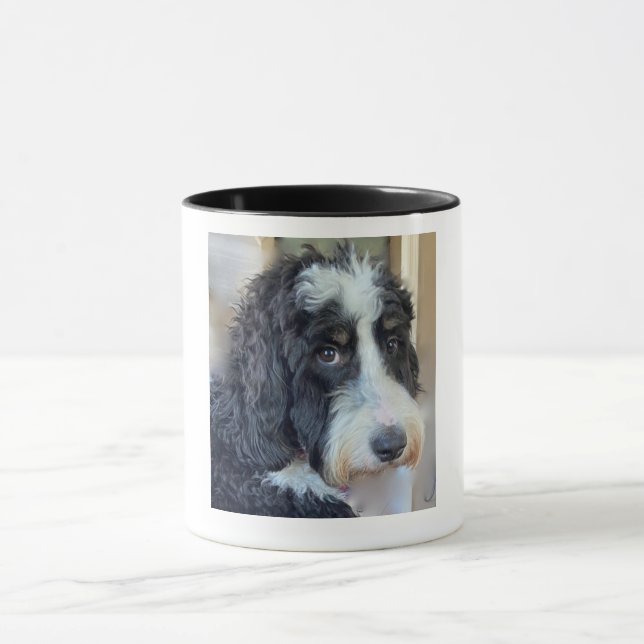 Liebe Mein Vater Bernedoodle Tasse (Zentrum)