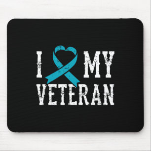 Liebe Mein Veteran Aquamarin Ribbon Ptsd Outfit Ge Mousepad
