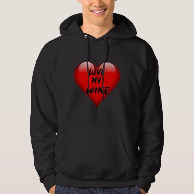 Liebe Mein Wein Hoodie (Vorderseite)
