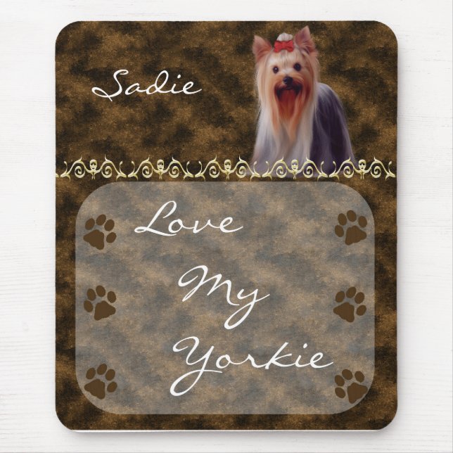 Liebe mein Yorkie Yorkshire Terrier Mousepad - (Vorne)