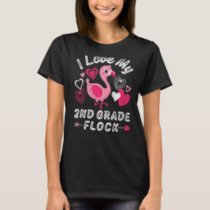 Liebe mein zweitklassiger Flock Flamingo Zweitkläs T-Shirt