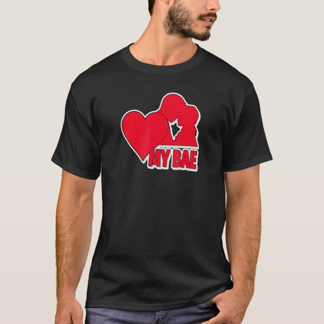 Liebe Meine Bae Men Frauen Lover Idee T-Shirt (Vorderseite)