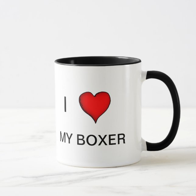 Liebe meine Boxer-Tasse Tasse (Rechts)