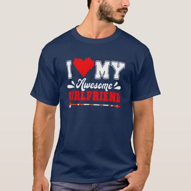 Liebe Meine Coole Freundin Valentine's Day Paare T-Shirt (Vorderseite)