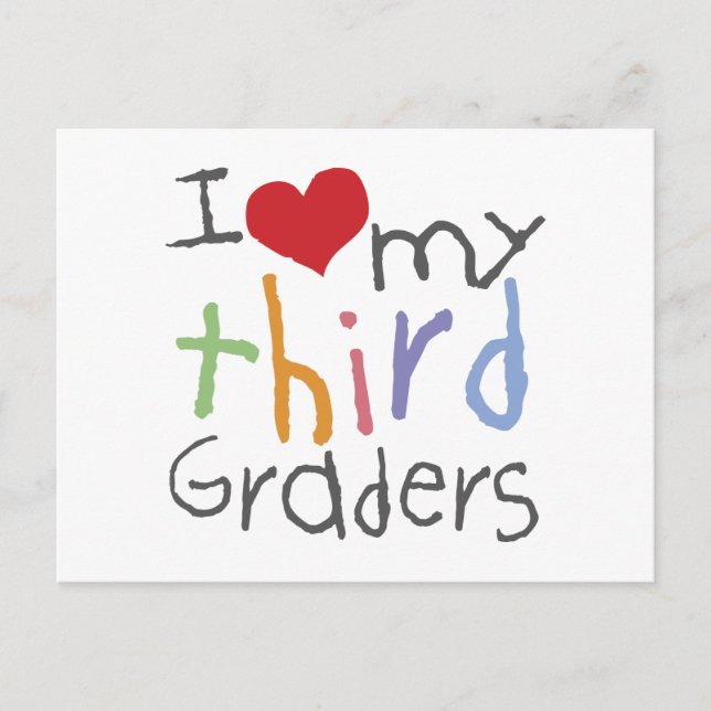 Liebe Meine dritten Grader Postkarte (Vorderseite)