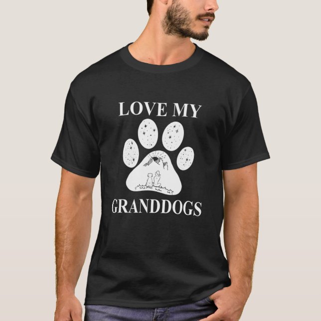 Liebe meine Enkelhunde - Mama der Hunde T-Shirt (Vorderseite)