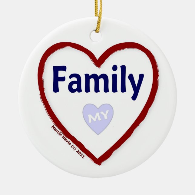 Liebe Meine Familie Keramikornament (Vorne)