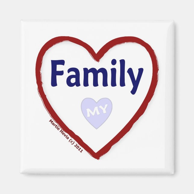 Liebe Meine Familie Magnet (Vorne)