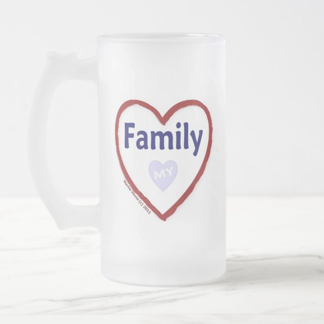 Liebe Meine Familie Mattglas Bierglas (Links)
