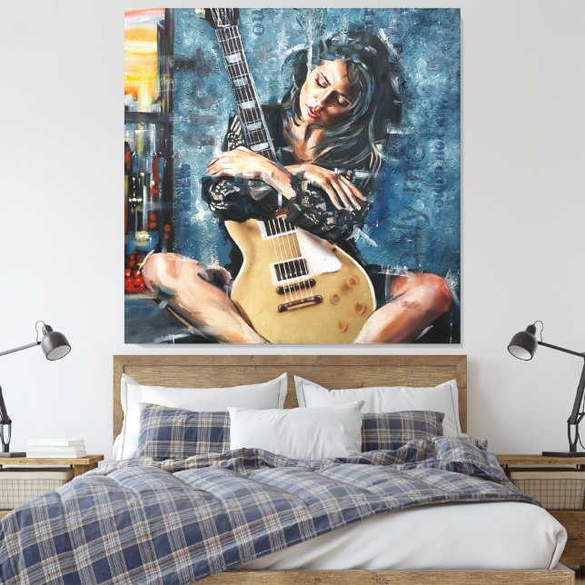 Liebe Meine Gitarre Leinwanddruck (Insitu (Schlafzimmer))