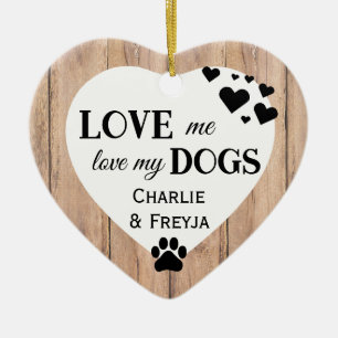 Liebe meine Hunde Rustikal Keramik Ornament
