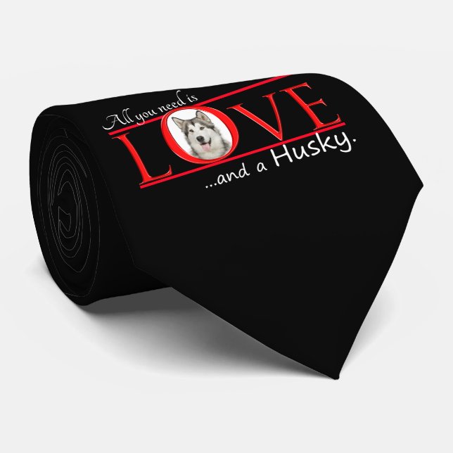 Liebe Meine Husky-Krawatte Krawatte (Gerollt)