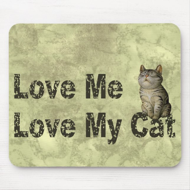Liebe meine Katze Mousepad (Vorne)