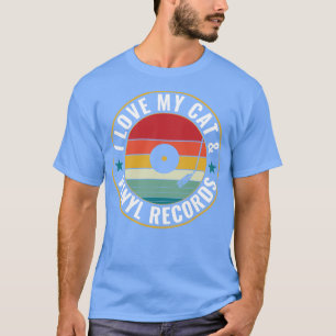Liebe Meine Katze und Vinyl Platten Funny LP Retro T-Shirt