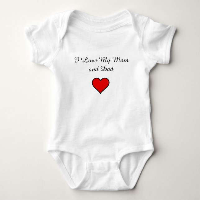 Liebe Meine Mama und Vater Bodysuit mit Kurzschlau Baby Strampler (Vorderseite)