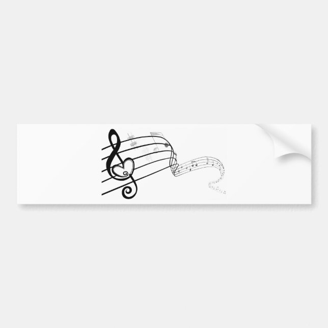 Liebe meine Musik Autoaufkleber (Vorne)