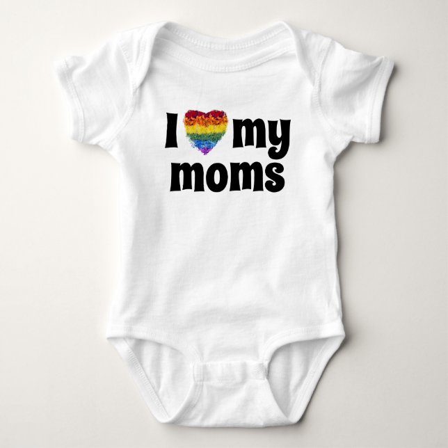 Liebe meine Mütterherz Form Pride Blume Baby Strampler (Vorderseite)