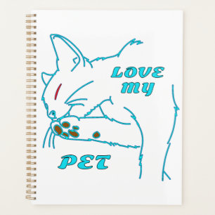 LIEBE MEINE NIEDLICHE AQUA PET CAT PLANER