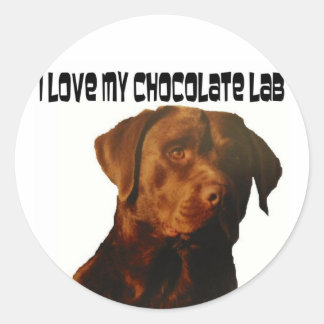 Liebe meine Schokolade Labrador Aufkleber