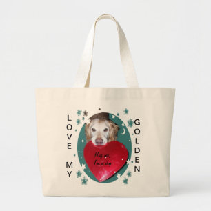 Liebe meine Tasche des goldenen Retrievers