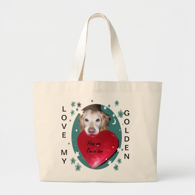 Liebe meine Tasche des goldenen Retrievers (Vorne)