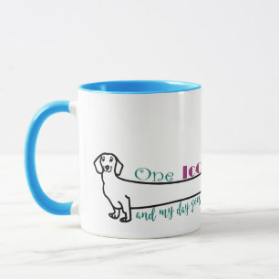 Liebe meinen Dachshund Wiener Dog lustig süß Blau Tasse