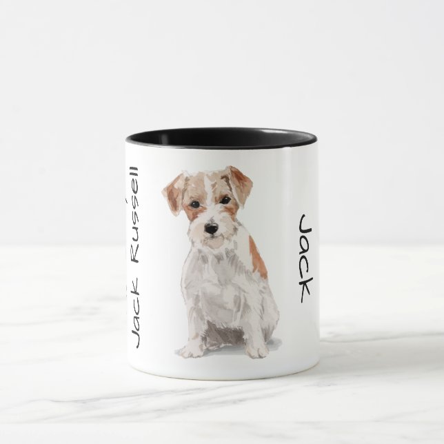 Liebe meinen Jack Russell  Tasse (Zentrum)