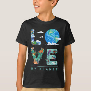 Liebe meinen Planeten _ Tag der Erde Umwelt, Klima T-Shirt