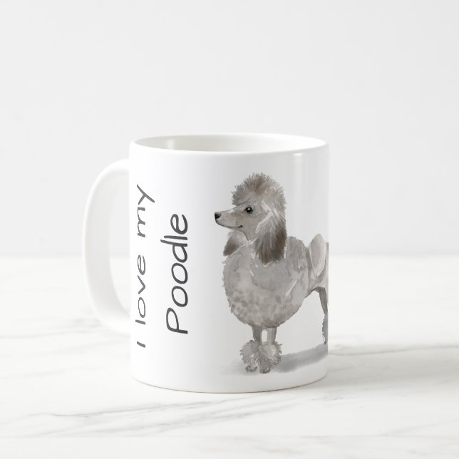 Liebe meinen Pudel Kaffeetasse (Vorderseite Links)