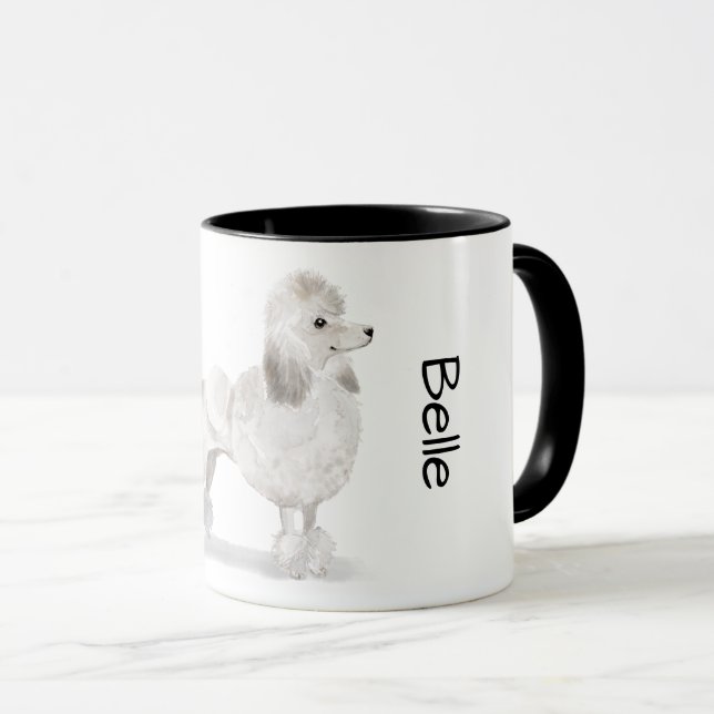 Liebe meinen Pudel (weiß) Tasse (VorderseiteRechts)