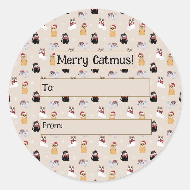 Liebe meiner Katzen Runder Aufkleber (Vorderseite)