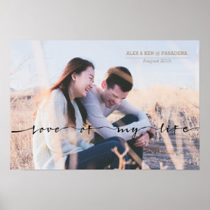 Liebe meines handgeschriebenen Typografie-Fotos Poster