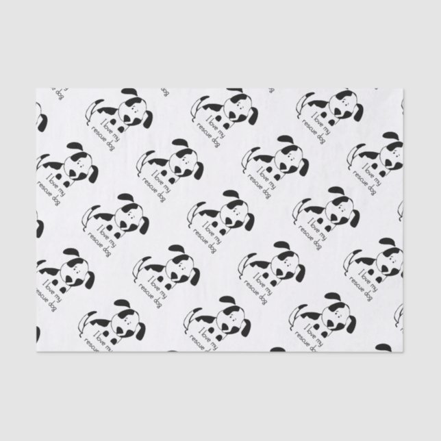 Liebe meines Hundebüts Seidenpapier (Vorderseite)