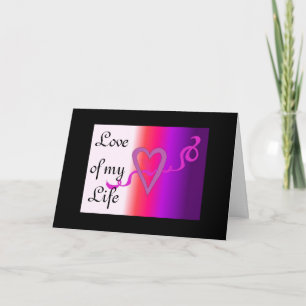 Liebe meines Lebens Feiertagskarte