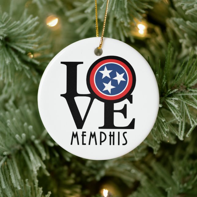 LIEBE Memphis Keramik Ornament (Baum)
