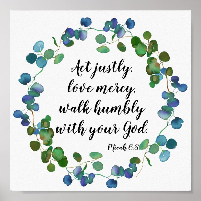 Liebe Mercy Scripting Custom Inspiration Zitat Poster (Vorne)