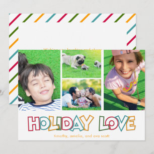 Liebe Merry & Bright Foto Postkarte