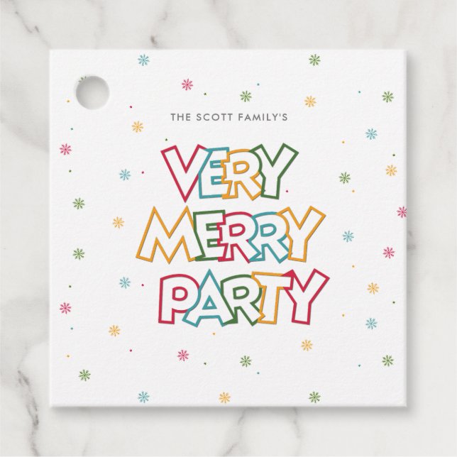 Liebe Merry & Bright Party Geschenkanhänger (Vorderseite)