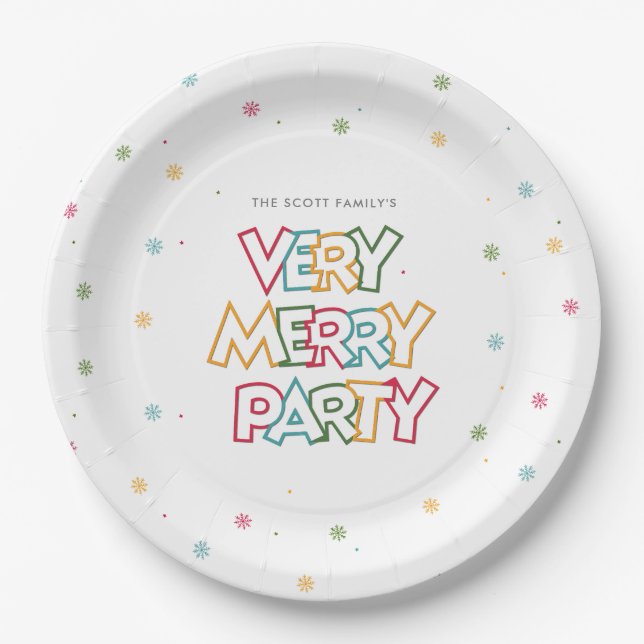 Liebe Merry & Bright Party Pappteller (Vorderseite)