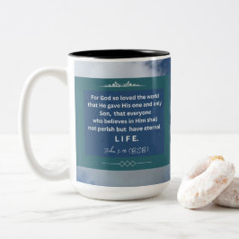 Liebe Message - John 3-16 - Zweifarbige Tasse