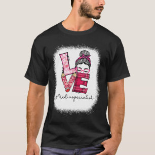 Liebe Messy Bun Media Spezialist Valentine's Day M T-Shirt