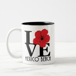 LIEBE Mexico Beach Florida 11oz Zweifarbige Tasse
