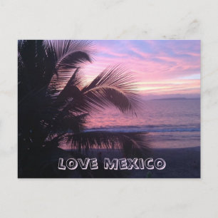 Liebe Mexico Sunset Postcard Postkarte
